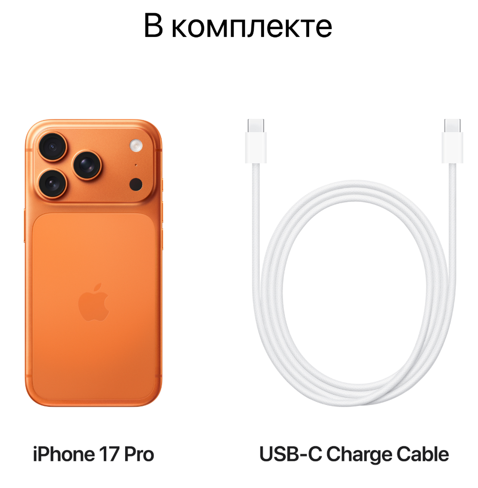 Смартфон Apple iPhone 17 Pro Max 2TB космический оранжевый (eSIM)