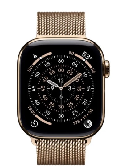 Умные часы Watch Series 11 LTE 42 мм (титановый корпус, золотистый/золотистый, миланская петля)