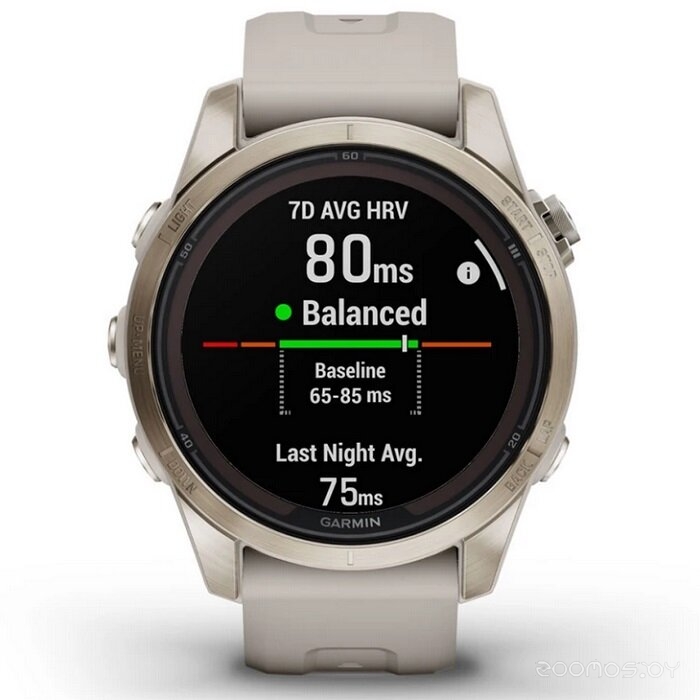 Умные часы Garmin Fenix 7S Pro Sapphire Solar (мягкое золото/песок)