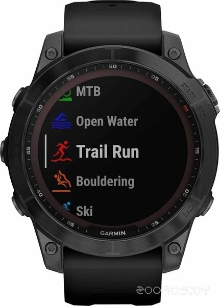 Умные часы Garmin Fenix 7 Sapphire Solar 47 мм (черный титан/черный)