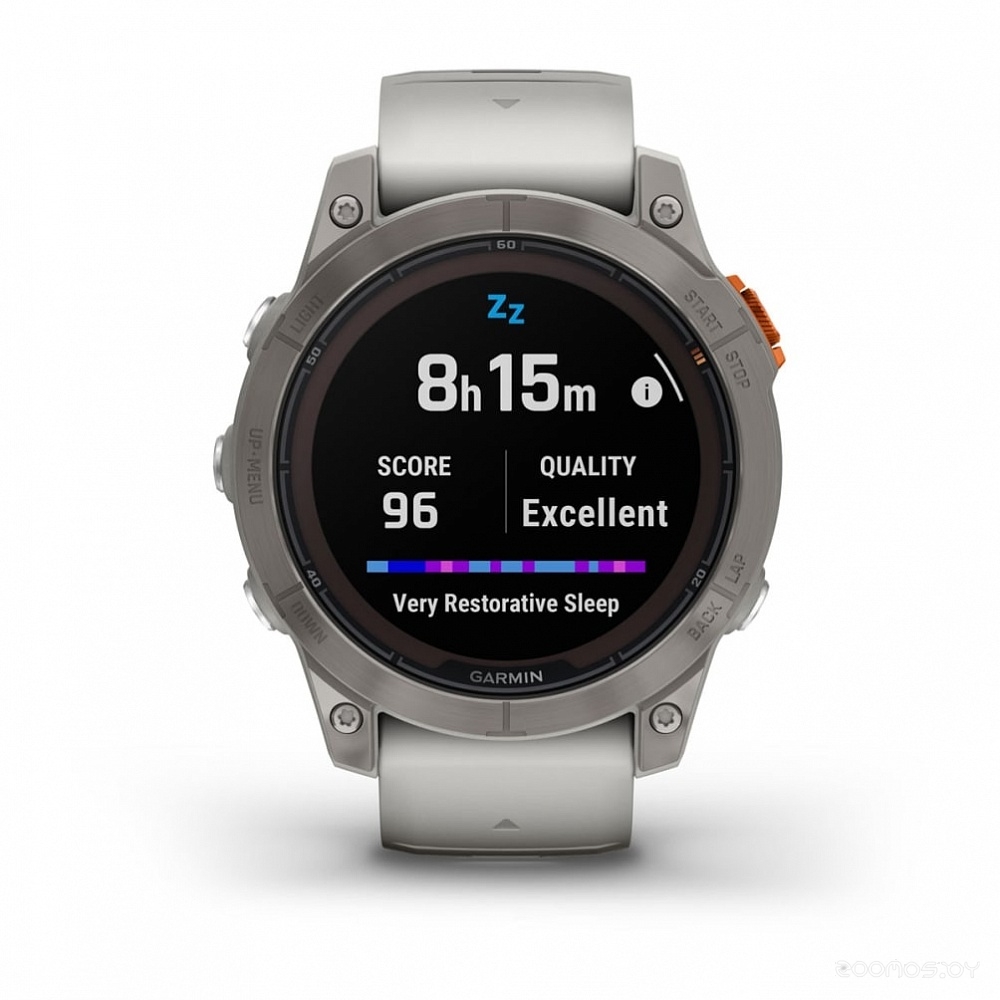 Умные часы Garmin Fenix 7 Pro Sapphire Solar (титан/оранжевый)