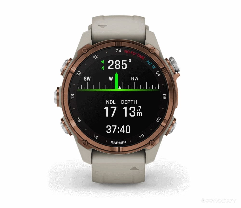 Умные часы Garmin Descent Mk3i 43 мм (бронзово-серый титан, с серым силиконовым ремешком)