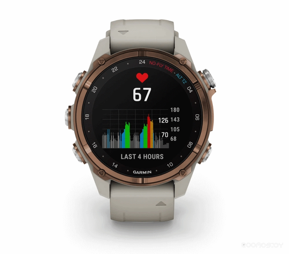 Умные часы Garmin Descent Mk3i 43 мм (бронзово-серый титан, с серым силиконовым ремешком)