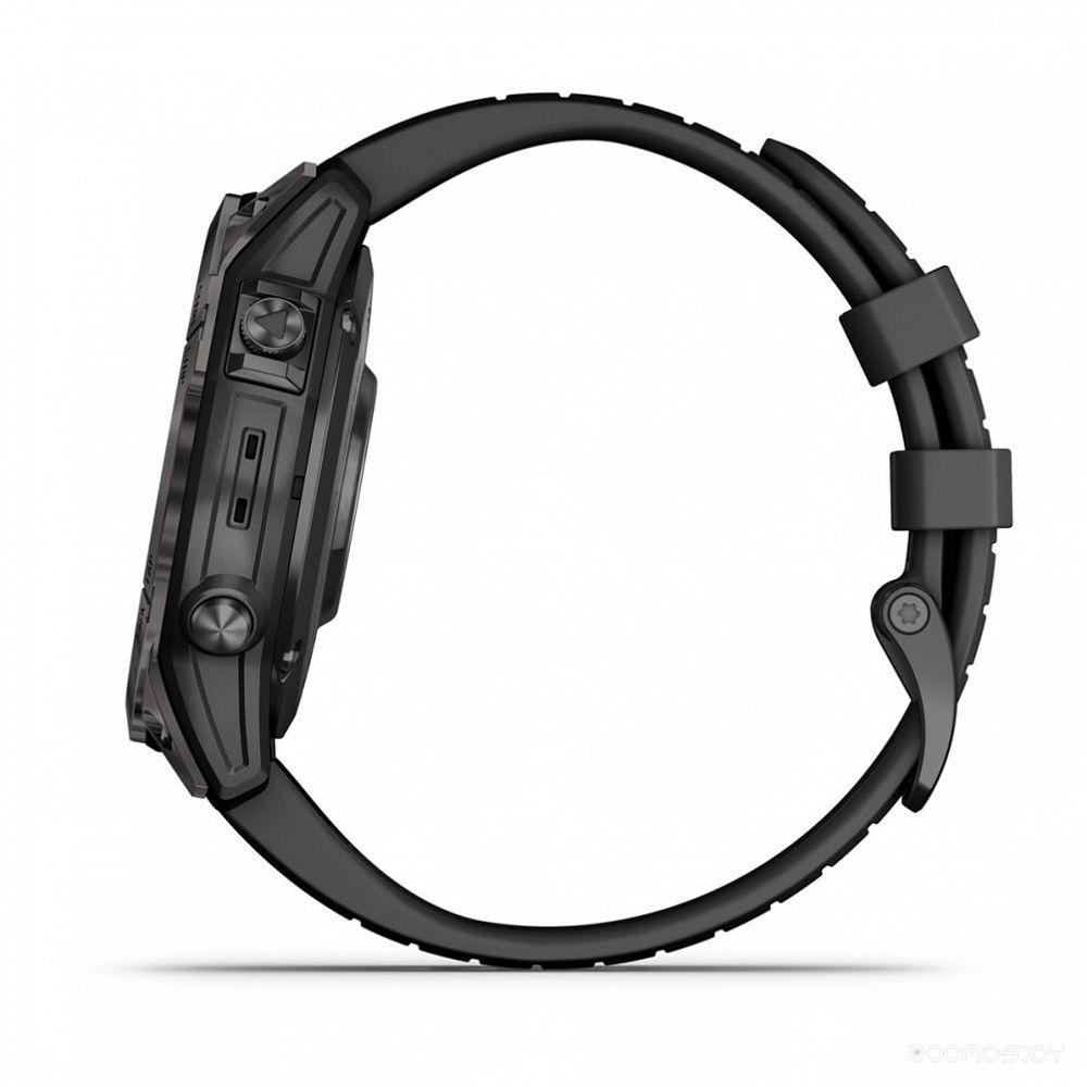 Умные часы Garmin Fenix 7 Sapphire Solar (серый карбон/серый карбон титан)