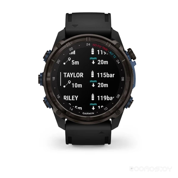 Умные часы Garmin Descent Mk3i 51 мм (карбоново-серый титан, с черным силиконовым ремешком)