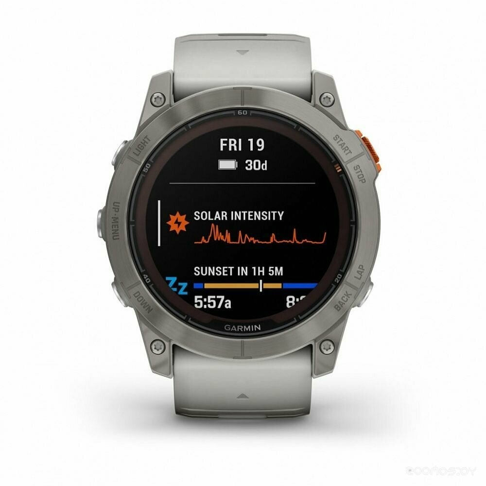 Умные часы Garmin Fenix 7X Pro Sapphire Solar (титан/оранжевый)