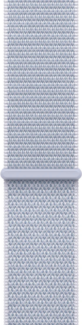 Apple Watch Series 10 42 мм (алюминиевый корпус, серебристый/голубой, нейлоновый ремешок)