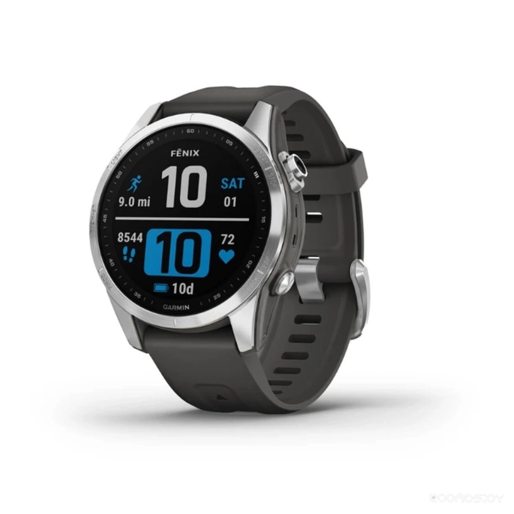 Умные часы Garmin Fenix 7S (серебристый/графитовый)