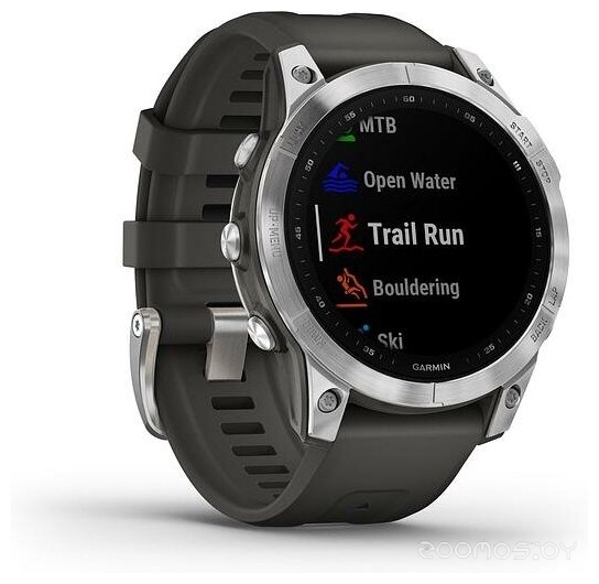 Умные часы Garmin Fenix 7 Solar (серебристый/графитовый)