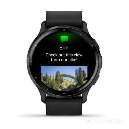 Умные часы Garmin Venu 3 (черный, с кожаным ремешком)