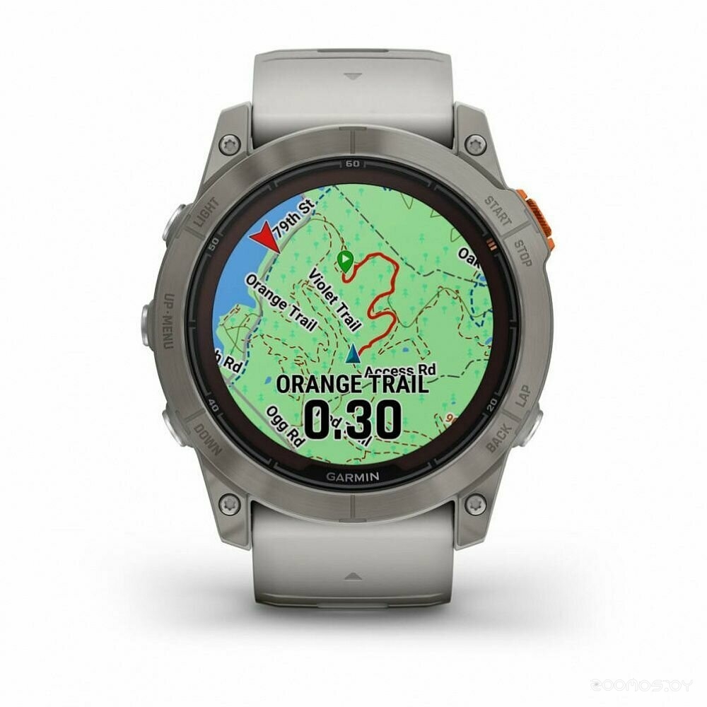 Умные часы Garmin Fenix 7X Pro Sapphire Solar (титан/оранжевый)