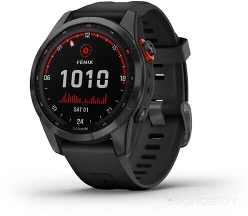 Умные часы Garmin Fenix 7S Solar (сланцево-серый/черный)