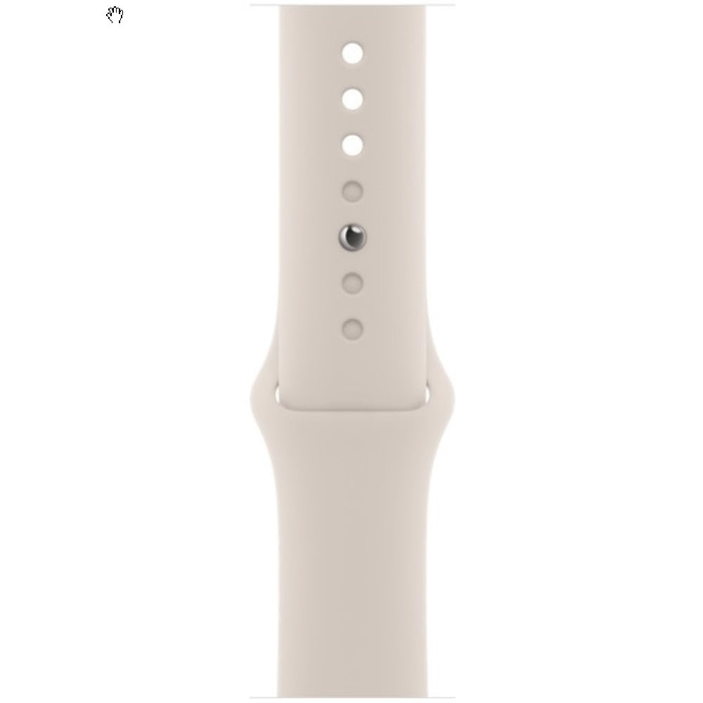 Apple Watch Series 8 45 мм (алюминиевый корпус, звездный свет/звездный свет, спортивный силиконовый ремешок)