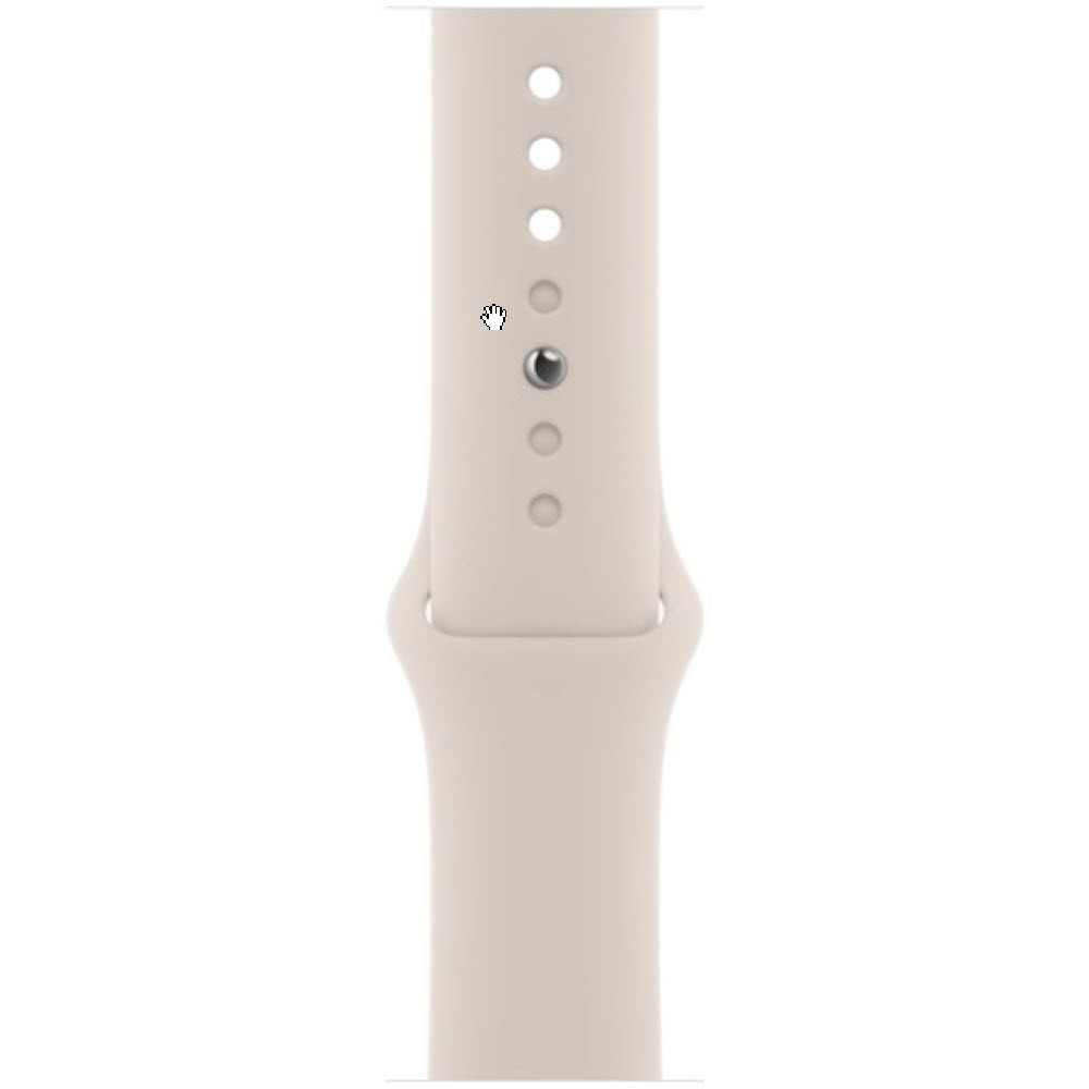 Apple Watch Series 8 41 мм (алюминиевый корпус, звездный свет/звездный свет, спортивный силиконовый ремешок)