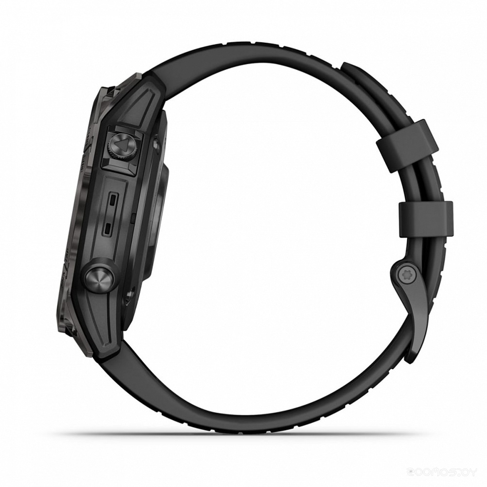 Умные часы Garmin Fenix 7 Pro Sapphire Solar (карбоново-серый титан/черный)
