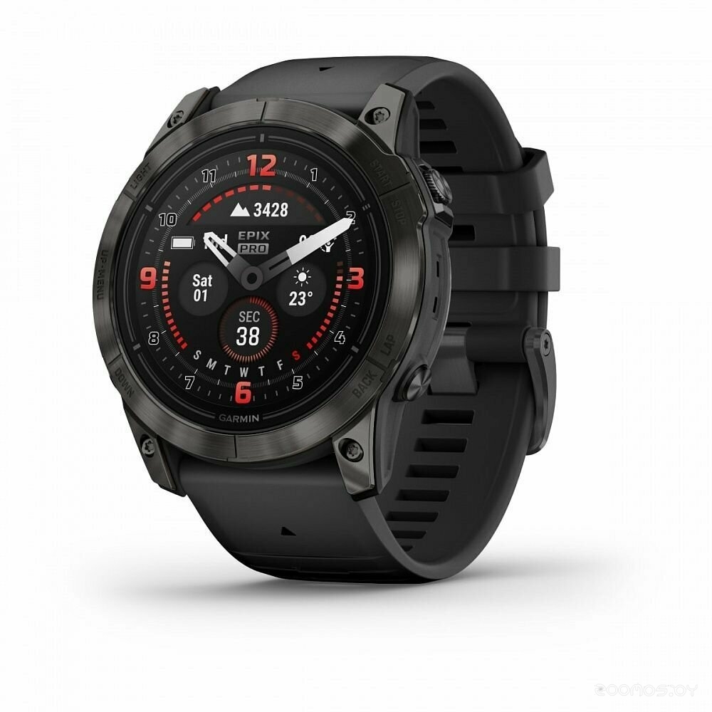 Умные часы Garmin Epix Pro Gen 2 Sapphire 51 мм (карбоново-серый титан/черный)