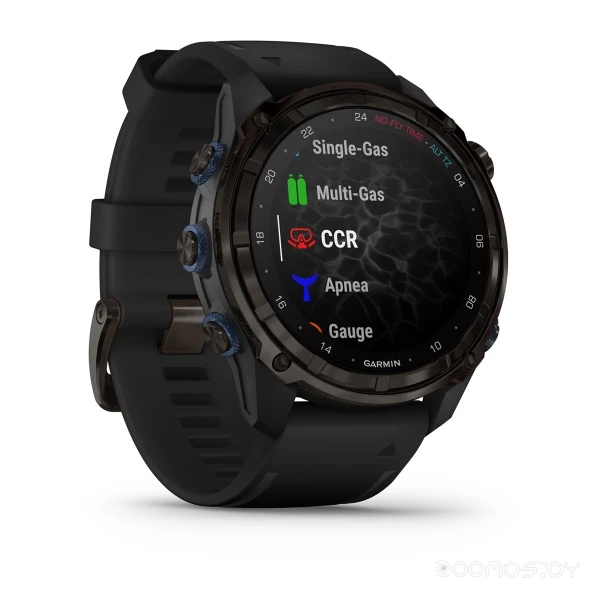 Умные часы Garmin Descent Mk3i 51 мм (карбоново-серый титан, с черным силиконовым ремешком)