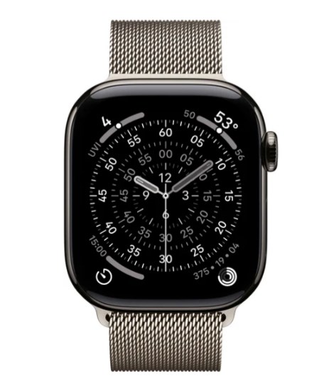 Умные часы Watch Series 11 LTE 42 мм (титановый корпус, сланец/природный, миланская петля)