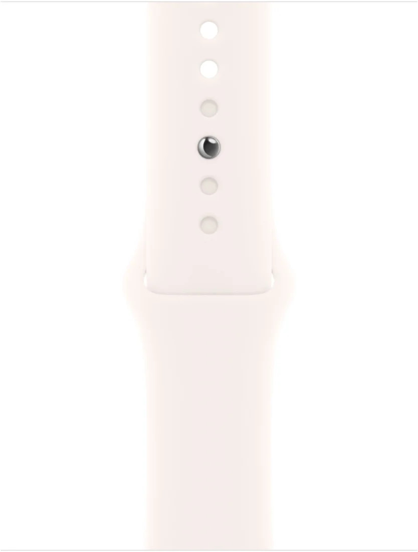 Apple Watch Series 10 42 мм (алюминиевый корпус, розовое золото/легкие румяна, спортивный силиконовый ремешок)