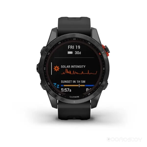 Умные часы Garmin Fenix 7S Solar (сланцево-серый/черный)