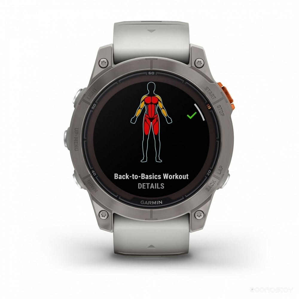 Умные часы Garmin Fenix 7 Pro Sapphire Solar (титан/оранжевый)