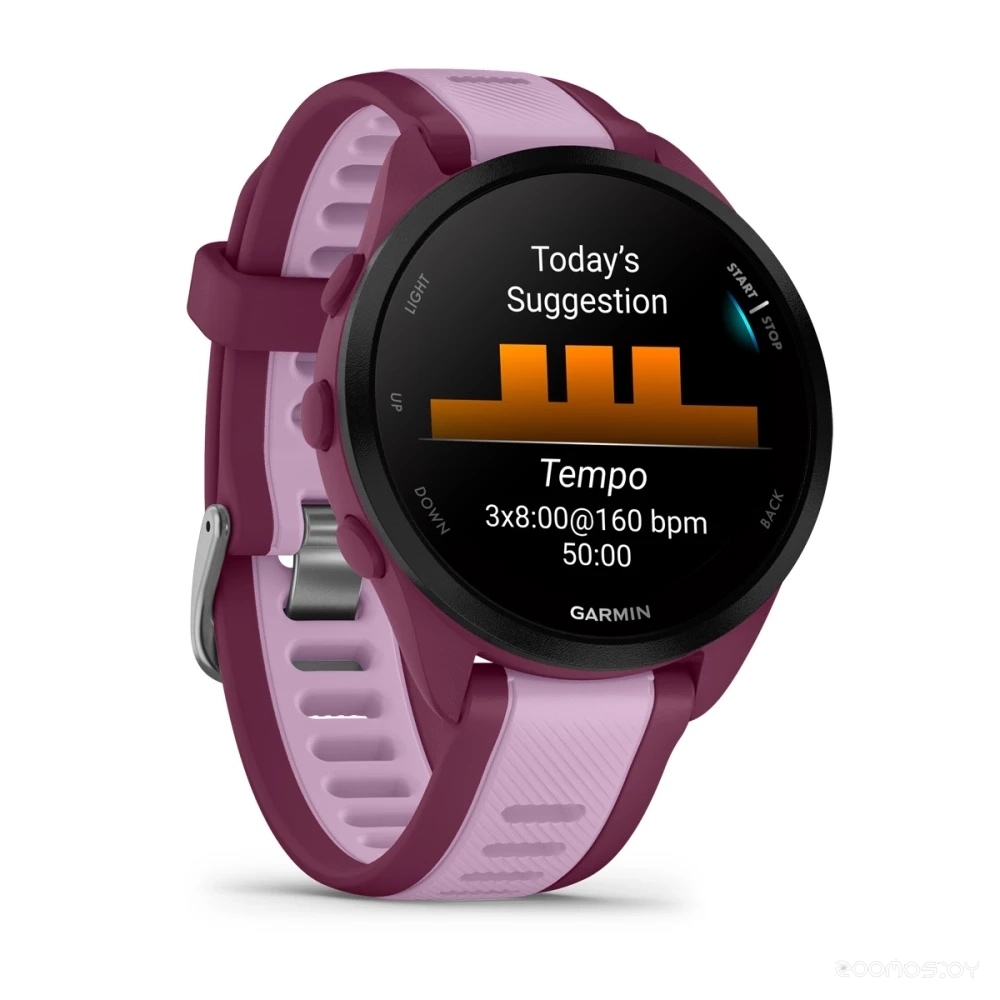Умные часы Garmin Forerunner 165 Music (ягода/сирень)