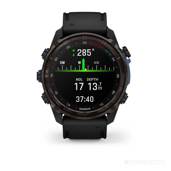 Умные часы Garmin Descent Mk3i 51 мм (карбоново-серый титан, с черным силиконовым ремешком)