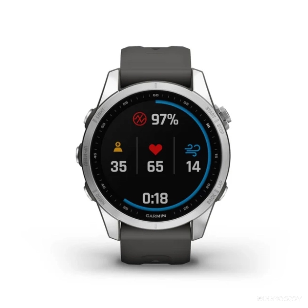 Умные часы Garmin Fenix 7S (серебристый/графитовый)