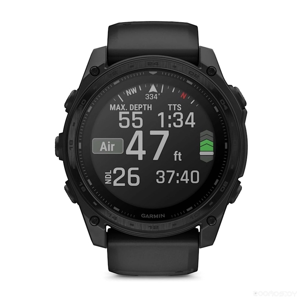 Умные часы Garmin Tactix 8 Solar 51 мм (с черным силиконовым ремешком)