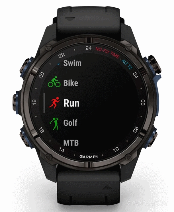 Умные часы Garmin Descent Mk3i 43 мм (карбоново-серый титан, с черным силиконовым ремешком)