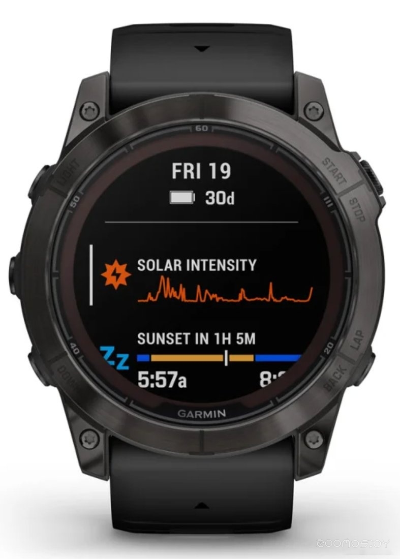 Умные часы Garmin Fenix 7X Pro Sapphire Solar (карбоново-серый титан/черный)
