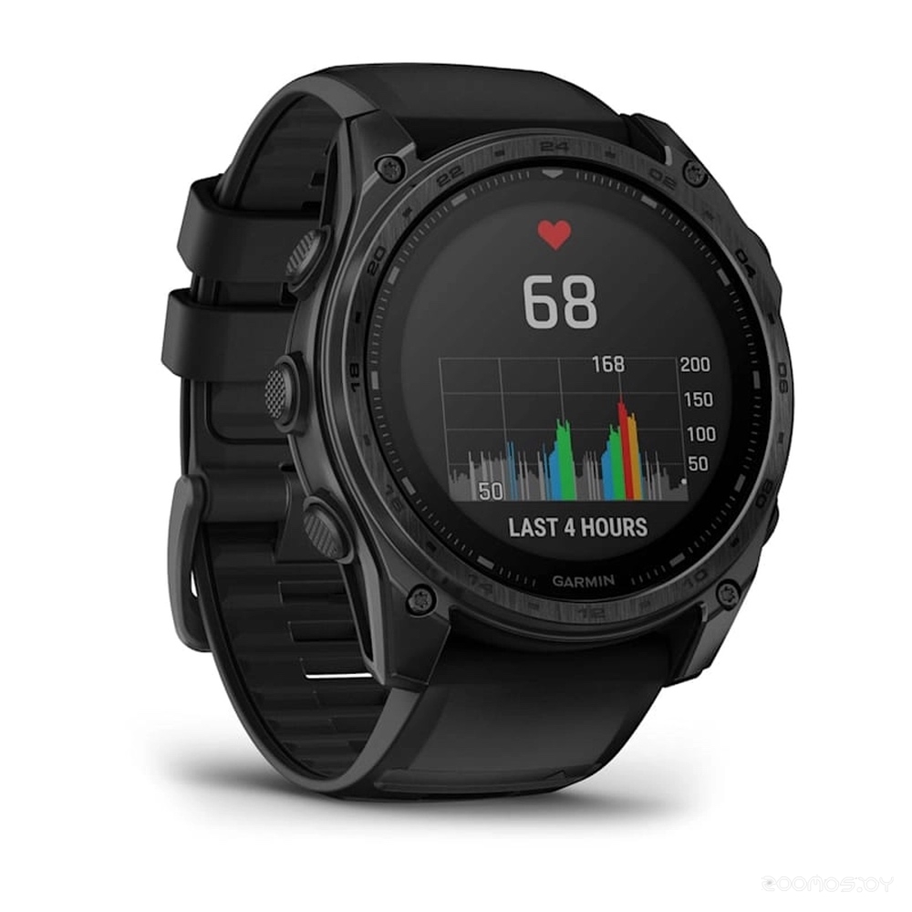Умные часы Garmin Tactix 8 Solar 51 мм (с черным силиконовым ремешком)