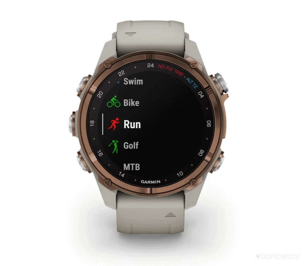 Умные часы Garmin Descent Mk3i 43 мм (бронзово-серый титан, с серым силиконовым ремешком)
