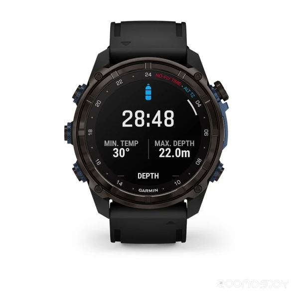 Умные часы Garmin Descent Mk3i 51 мм (карбоново-серый титан, с черным силиконовым ремешком)
