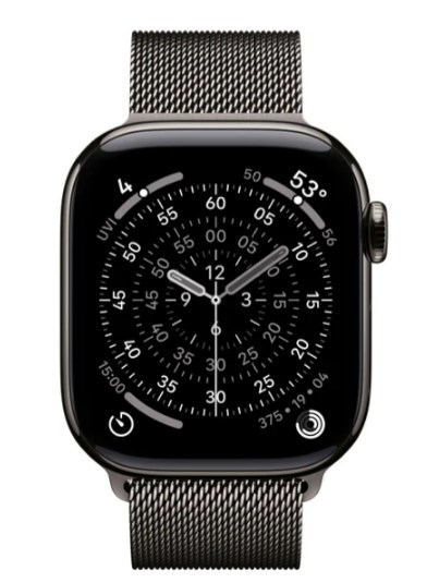 Умные часы Watch Series 11 LTE 42 мм (титановый корпус, сланец/сланец, миланская петля)