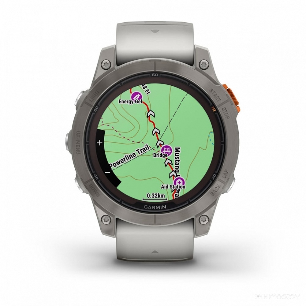 Умные часы Garmin Fenix 7 Pro Sapphire Solar (титан/оранжевый)