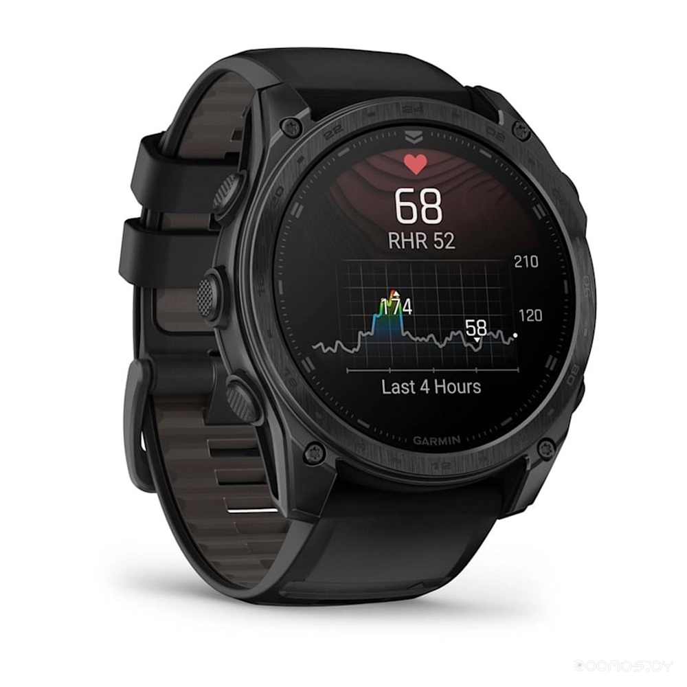 Умные часы Garmin Tactix 8 AMOLED 51 мм (с черным силиконовым ремешком)