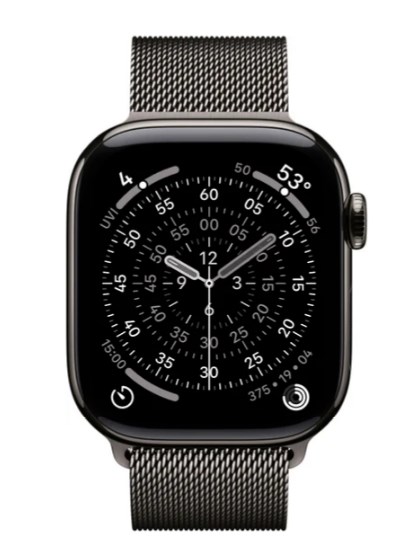 Умные часы Watch Series 11 LTE 46 мм (титановый корпус, сланец/сланец, миланская петля M/L)