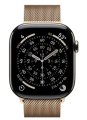 Умные часы Watch Series 11 LTE 46 мм (титановый корпус, природный/золотистый, миланская петля)