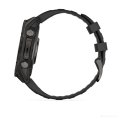 Умные часы Garmin Fenix 8 Sapphire, Titanium 47мм (угольно-черный DLC, пепельно-черный силиконовый ремешок)