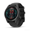 Умные часы Garmin Fenix E 47мм (серая сталь, черный силиконовый ремешок)
