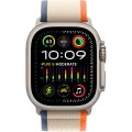 Apple Watch Ultra 2 LTE 49 мм (титановый корпус, титановый/бежево-оранжевый, нейлоновый ремешок размера S/M)