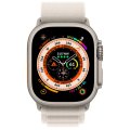 Apple Watch Ultra LTE 49 мм (титановый корпус, титановый/звездный свет, текстильный ремешок размера S)