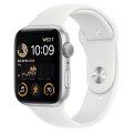 Apple Watch SE 2 40 мм (алюминиевый корпус, серебристый/белый, спортивный силиконовый ремешок)