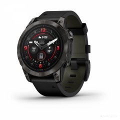 Умные часы Garmin Epix Pro Gen 2 Sapphire 47 мм (карбоново-серый титан/черный, с кожаным и силиконовым ремешками)