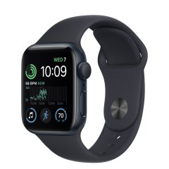 Apple Watch SE 2 40 мм (алюминиевый корпус, полуночный/полуночный, спортивный силиконовый ремешок)