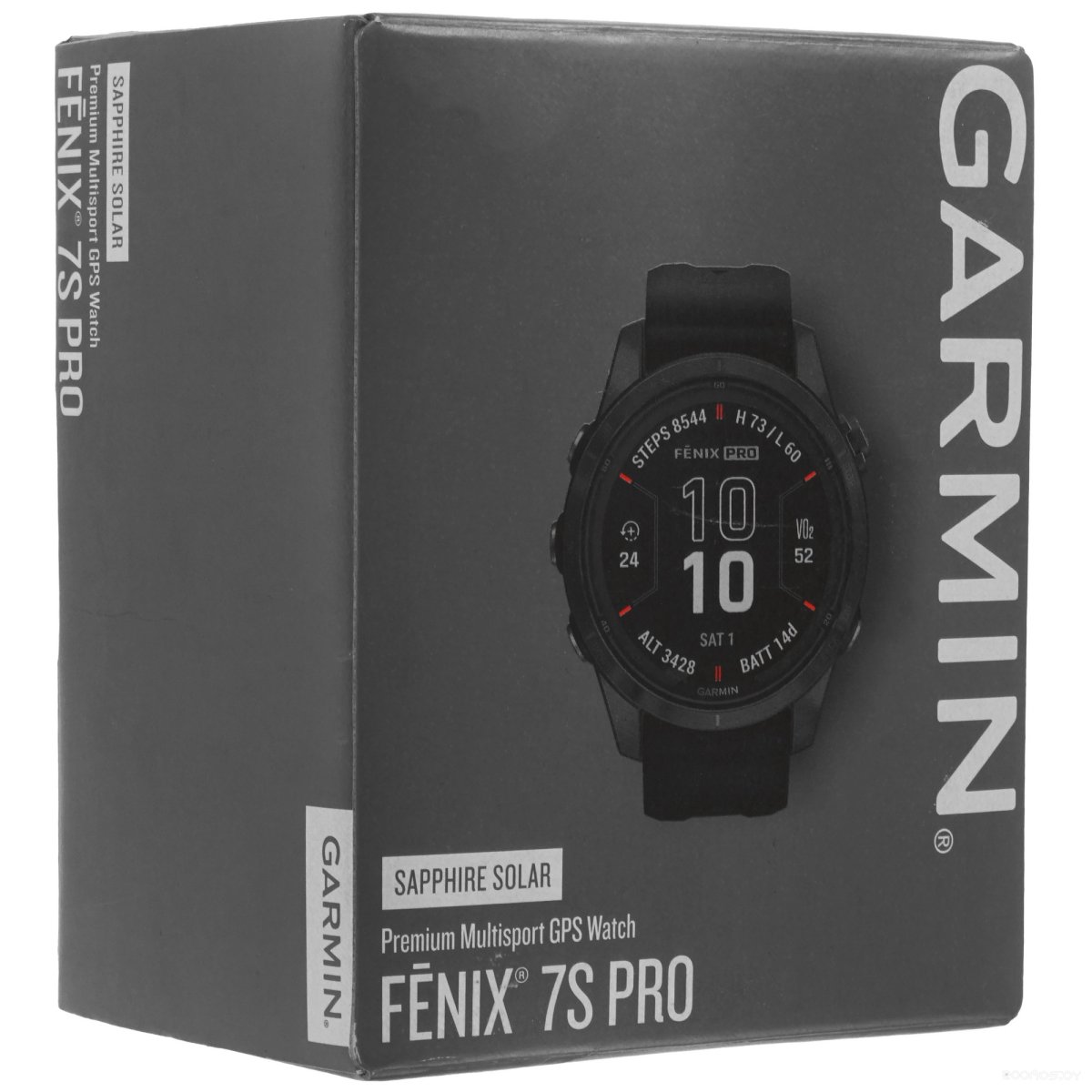 Умные часы Garmin Fenix 7S Pro Sapphire Solar (карбоново-серый титан/черный)