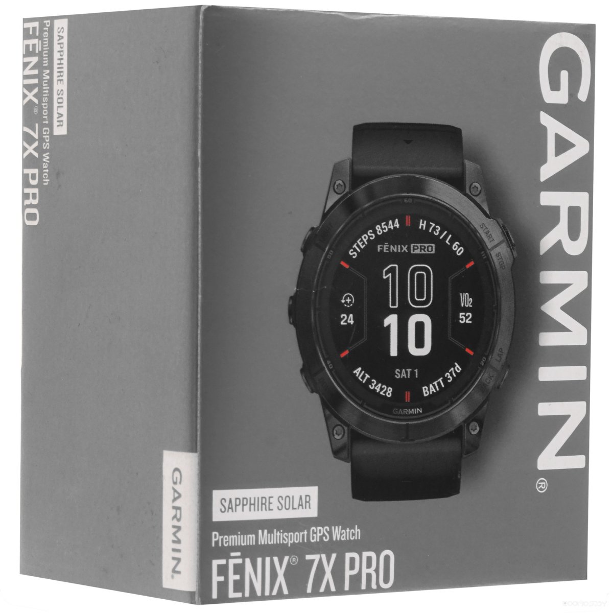 Умные часы Garmin Fenix 7X Pro Sapphire Solar (карбоново-серый титан/черный, с титановым и силиконовым ремешками)