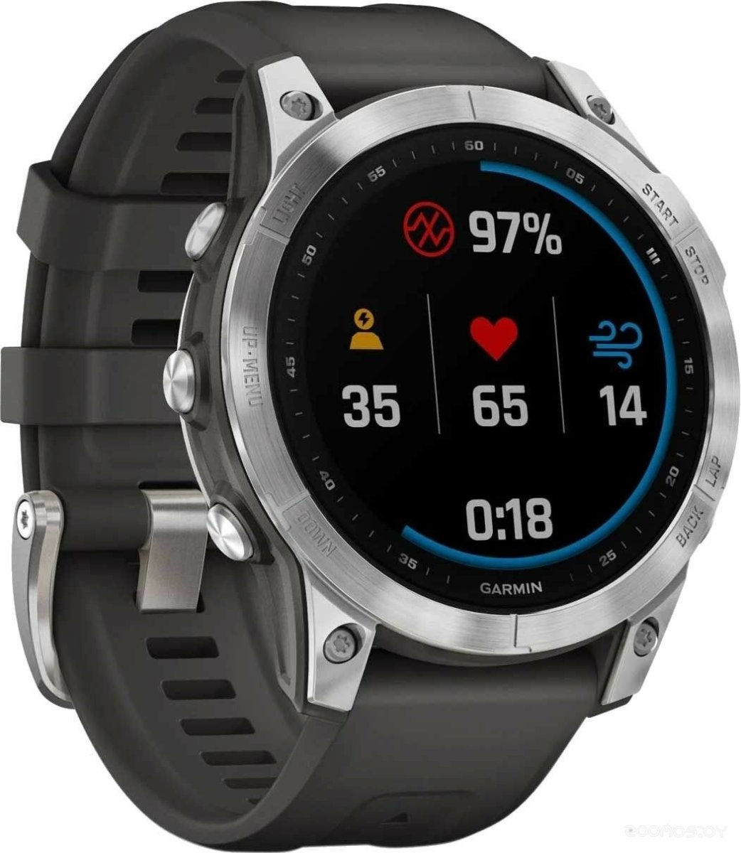Умные часы Garmin Fenix 7 Solar (серебристый/графитовый)