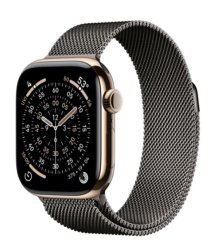 Умные часы Watch Series 11 LTE 42 мм (титановый корпус, золотистый/сланец, миланская петля)